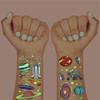 xo, Fetti Space + Planets Glow in Dark Temporary Tattoos for Kids - 50 pcs | Alien Birthday Party Supplies, Astronaut Favors + Rocket ship Decorations view 3