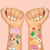 xo, Fetti 104 Kids Temporary Tattoos | Birthday Girl Party Favors, DIY Home Activity, Gift, Cute Temp Tats, Princess, Girl Power, Flower, Rainbow view 3