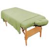 Body Linen 10 Pack Deluxe 3 Piece Flannel Sheet Set - Super Soft & Durable 100% Double-Brushed Cotton Flannel - Includes Flat Sheet, Fitted Sheet, and Fitted Face Cradle Cover - Sage view 1