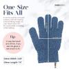 MainBasics Deep Exfoliating Bath Gloves - Heavy-Textured Nylon Shower Scrub for Dead Skin Removal - Machine Washable (1 Pair, Pigeon Blue) view 4