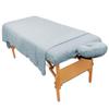 Body Linen 10 Pack Deluxe 3 Piece Flannel Sheet Set - Super Soft & Durable 100% Double-Brushed Cotton Flannel - Includes Flat Sheet, Fitted Sheet, and Fitted Face Cradle Cover - Blue view 1
