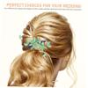 KALLORY Leaf Decorative Hair Comb for Brides Elegant Wedding Hair Accessories for Women Floral Design for Special Occasions Gorgeous Hairpiece for Parties and Celebrations view 3