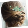 KALLORY Leaf Decorative Hair Comb for Brides Elegant Wedding Hair Accessories for Women Floral Design for Special Occasions Gorgeous Hairpiece for Parties and Celebrations view 4