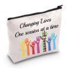JXGZSO ABA Therapist Gifts Changing Lives One Session At A Time Makeup Bags ABA Therapy Gifts (One Session bag) view 1
