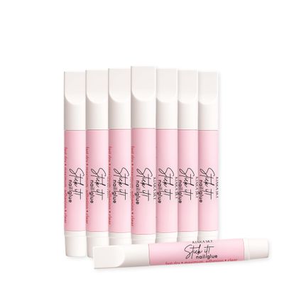 Kiara Sky Stick It Super Strong Fast Drying Nail Glue for Acrylic Nails, Tips & Press On - 0.07 Fl Oz, 10 Full Size Tubes