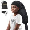 TEPENAR Hair Dryer Bonnet Attachment: Upgraded Extra Large Hooded Dryer Adjustable Hair Dryer Caps - Easy to Use for Natural Curly Textured Hair Care Styling Fast Drying - Black view 1