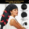 TEPENAR Hair Dryer Bonnet Attachment: Upgraded Extra Large Hooded Dryer Adjustable Hair Dryer Caps - Easy to Use for Natural Curly Textured Hair Care Styling Fast Drying - Black view 2