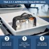 ANRUI TSA Approved Toiletry Bag, 5 Pcs TSA Clear Travel Bags With Handle Strap, Makeup Bag for Liquids, Toiletries, Cosmetics, Gifts for Women and MenBlack view 3