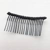8Pcs 20 Teeth Metal Hair Clip Combs Simple Wire Twist Hair Combs DIY Side Comb Bridal Wedding Veil Combs Hair Accessories for Women and Girls DIY Craft, Black view 2