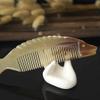 EXCEART Horn Fish-Shaped Comb for Women - Natural Hair Comb Tool Portable Detangler for Styling Curly Hair Anti-Static Hairdressing Accessory view 2
