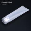PATIKIL 50ml Squeeze Tube, 15 Pack Empty Cosmetic Tubes Plastic with Flip Lid for Travel Household, Translucent Frosted view 3