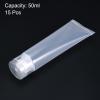 PATIKIL 50ml Squeeze Tube, 15 Pack Empty Cosmetic Tubes Plastic with Flip Lid for Travel Household, Clear view 3