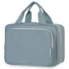 Narwey Travel Toiletry Bag for Women Large Hanging Makeup Bag Organizer Toiletries Bag for Full Size Essentials Accessories Cosmetics (Greyish Blue (Large)) view 1