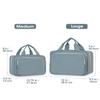 Narwey Travel Toiletry Bag for Women Large Hanging Makeup Bag Organizer Toiletries Bag for Full Size Essentials Accessories Cosmetics (Greyish Blue (Large)) view 2