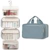 Narwey Travel Toiletry Bag for Women Large Hanging Makeup Bag Organizer Toiletries Bag for Full Size Essentials Accessories Cosmetics (Greyish Blue (Large)) view 4