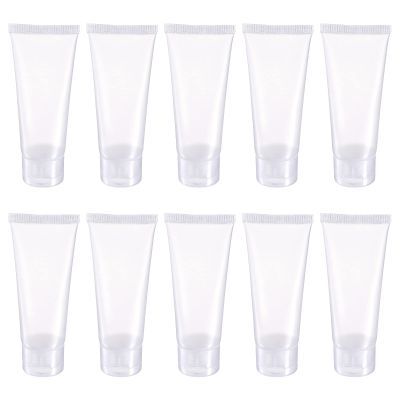 PATIKIL 15ml Squeeze Tube, 20 Pack Empty Cosmetic Tubes Plastic with Flip Lid for Travel Household, Clear
