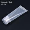 PATIKIL 15ml Squeeze Tube, 20 Pack Empty Cosmetic Tubes Plastic with Flip Lid for Travel Household, Clear view 3