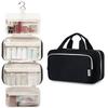 Narwey Travel Toiletry Bag for Women Large Hanging Makeup Bag Organizer Toiletries Bag for Full Size Essentials Accessories Cosmetics (Black (Large)) view 4