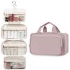 Narwey Travel Toiletry Bag for Women Large Hanging Makeup Bag Organizer Toiletries Bag for Full Size Essentials Accessories Cosmetics (Dusty Rose (Large)) view 4
