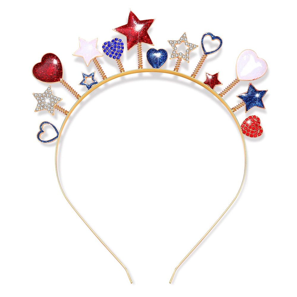 ARATLENCH American Flag Headband for Women Girls 4 th of July Star Red White Blue Patriotic Hairband Party Favors Accessories