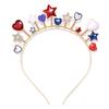 ARATLENCH American Flag Headband for Women Girls 4 th of July Star Red White Blue Patriotic Hairband Party Favors Accessories view 1