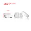 100pcs empty 10g clear round small plastic cosmetic jar pot containers for makeup lip balm powder sample wholesale bulk 0.33 OZ cream jars with White lids travel container bottles packing view 2