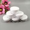 100pcs empty 10g clear round small plastic cosmetic jar pot containers for makeup lip balm powder sample wholesale bulk 0.33 OZ cream jars with White lids travel container bottles packing view 4