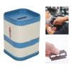 Blade Disposal Case, Razor Blade Bank, Iron Blade Disposal Case, Iron Detachable Cover Large Capacity Razor Blade Bank Storage Container Waste Blades Storage Box Top Opening Design for Barber Shop (Bl view 2