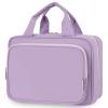 Narwey Travel Toiletry Bag for Women Large Hanging Makeup Bag Organizer Toiletries Bag for Full Size Essentials Accessories Cosmetics (Purple (Large)) view 1