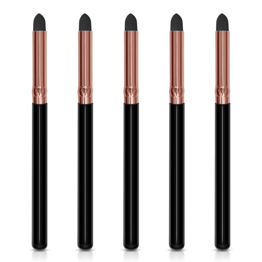 UorPoto Eyeliner Smudge Brush Pointed Pencil Stick Set,5Pcs Professional Sponge Blending Makeup Tool for Eyeshadow Eyebrow Reusable Tip Applicator