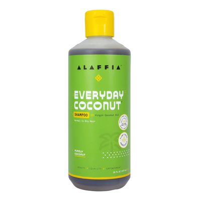 Alaffia Hair Care, Everyday Coconut Shampoo, Gentle & Hydrating Daily Cleansing, Wavy & Curly Hair Products, Vitamin E, Virgin Coconut Oil, Ginger Extract, 16 Fl Oz