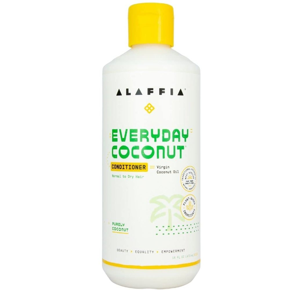 Alaffia Hair Care, Everyday Coconut Conditioner, Daily Moisturizer, Wavy & Curly Hair Products, Vitamin E, Virgin Coconut Oil, Ginger Extract, 16 Fl Oz