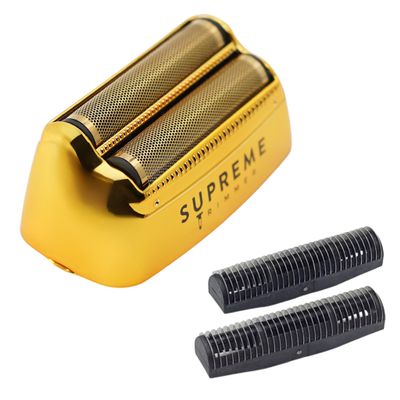 Supreme Trimmer Replacement Foil & Cutter SB63 | Hypoallergenic Foil for Crunch STF602 | Gold