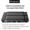 XL Side Armrest Bolster Massage Table Extension, Extra Long Exam Table Extender, Extend The Width of Your Table, Massage Bolster (Stone Gray) view 2