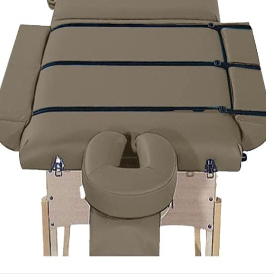 ibodycare XL Side Armrest Bolster Massage Table Extension, Exam Table Extender, Extend The Width of Your Table, Massage Bolster (Tan)