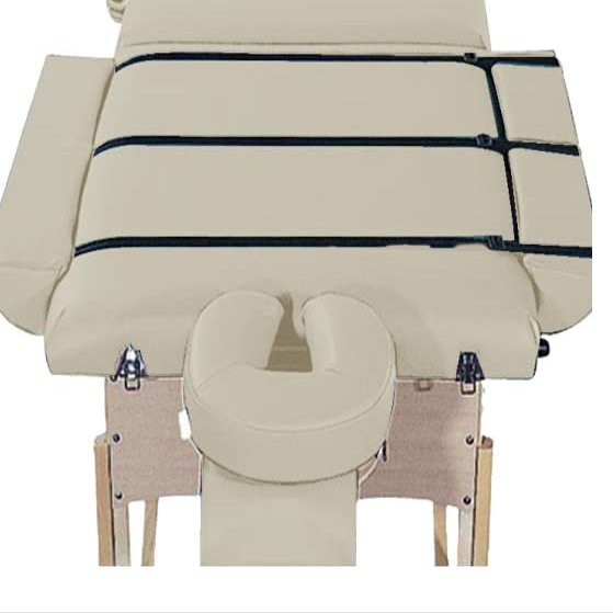XL Side Armrest Bolster Massage Table Extension, Extra Long Exam Table Extender, Extend The Width of Your Table, Massage Bolster (Vanilla)