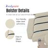 XL Side Armrest Bolster Massage Table Extension, Extra Long Exam Table Extender, Extend The Width of Your Table, Massage Bolster (Vanilla) view 2