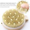 EXCEART Detachable Bristle Bath Brush with Bent Wooden Handle for Exfoliating Massage Stiffness Natural Bristle for Soft Smooth Skin for Shower Use view 4