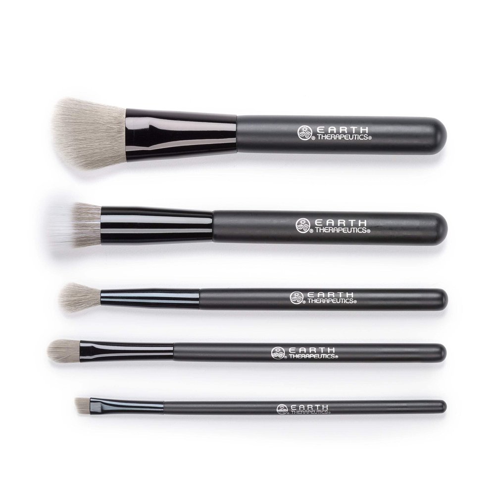 Earth Therapeutics Charcoal Cosmetic Brushes Set