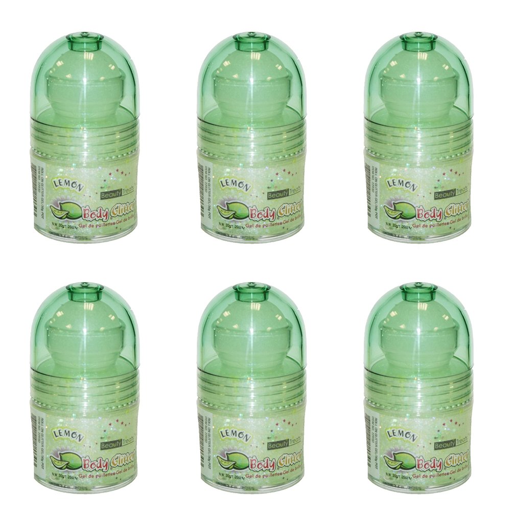 Prestige Biatta Women's 6 PCS Roll on Soft Lemon Scented Body Glitter