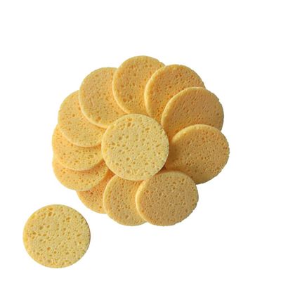 EXCEART 20pcs Skin-friendly Makeup Cotton Sponges for and Makeup Removal Round Super-soft Cellulose Pads for Deep Cleaning Pores and Brightening Skin Tone