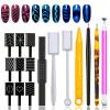 XEAOHESY 16 Pcs Nail Magnet Tool Set Magnet Plate Wand Board Magnetic Pen Stripe Nail Magnet Double Ended Magnet Wand Magnet Stick for Cat Eye Gel Polish Nail Art view 1