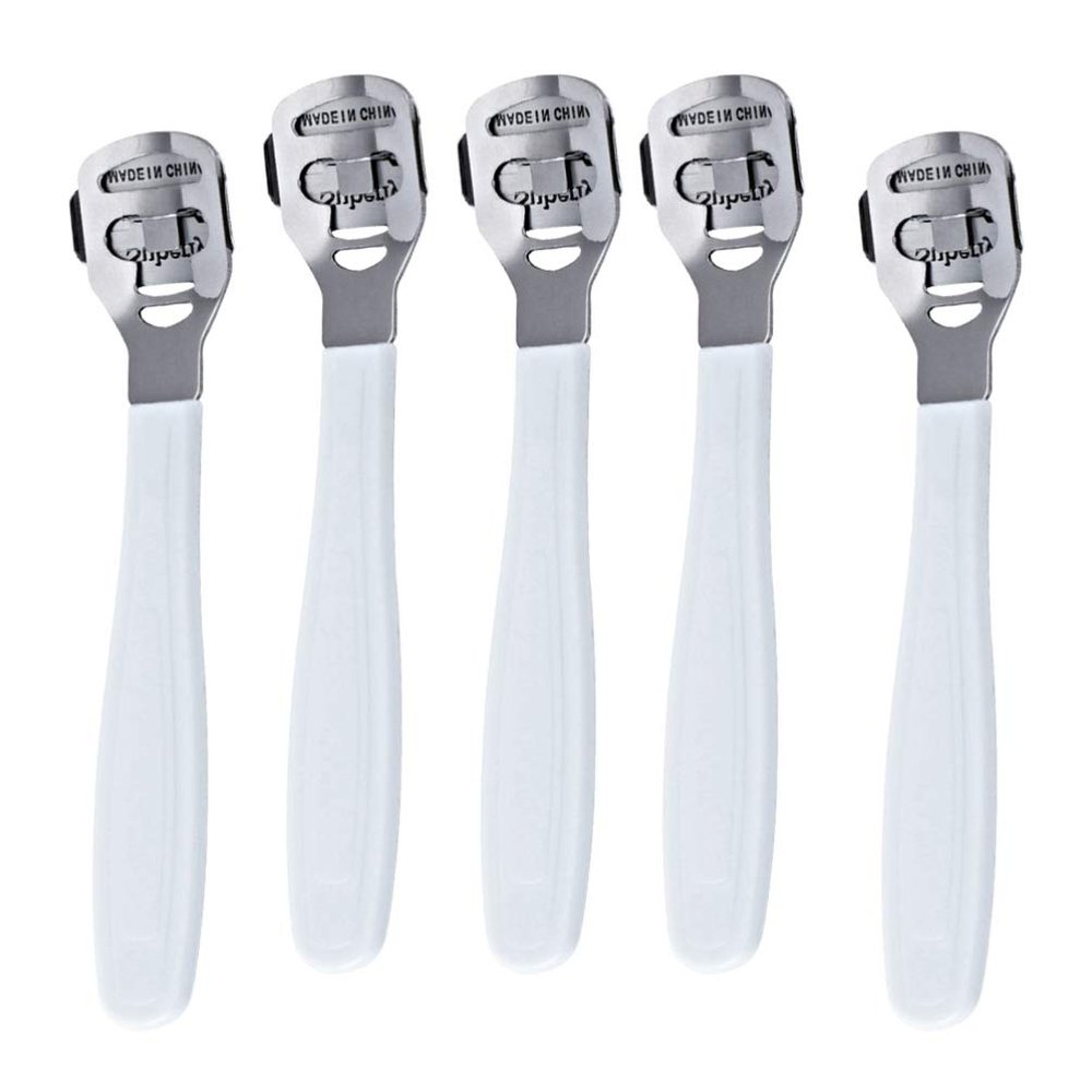 EXCEART 5pcs Stainless Steel Foot Cuticle Remover Tool Manual Hard Skin Shaver for Pedicure Treatment Salon