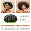mikimini Black Small Shower Cap for Child 1 Pack, Double Layers Waterproof Bathing Hair Cap with Reusable Soft Comfortable PEVA Lining, Cute, non-fading & Stretchy Shower Hat view 3