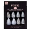 KISS Masterpiece One-Of-A-Kind Luxe Mani Premium Special Effects Design Pointy Stiletto Shape Glossy Holographic Glitters Glue-On XL Extra Long Length Nails with Faux Jewels KMN105SA Tango view 1