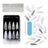 KISS Masterpiece One-Of-A-Kind Luxe Mani Premium Special Effects Design Pointy Stiletto Shape Glossy Holographic Glitters Glue-On XL Extra Long Length Nails with Faux Jewels KMN105SA Tango view 3