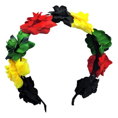 KIWI DAISY Flower Headband (Rasta)