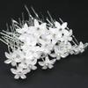 30 PCS Bride Wedding Hair Pins White Flower Bridal Head Clip Crystal Rhinestone Hair Barrettes U-Shape Hair Clips Hair Accessories for Bridal Wedding Women view 1