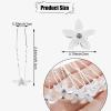 30 PCS Bride Wedding Hair Pins White Flower Bridal Head Clip Crystal Rhinestone Hair Barrettes U-Shape Hair Clips Hair Accessories for Bridal Wedding Women view 2