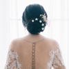 30 PCS Bride Wedding Hair Pins White Flower Bridal Head Clip Crystal Rhinestone Hair Barrettes U-Shape Hair Clips Hair Accessories for Bridal Wedding Women view 3